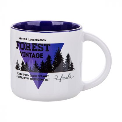 Print in mug with blue black colour inside (14oz.)
