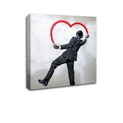 Square canvas with crate