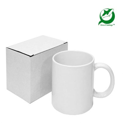 Εκτύπωση σε λευκή κούπα 11oz, Με κουτί, ORCA green