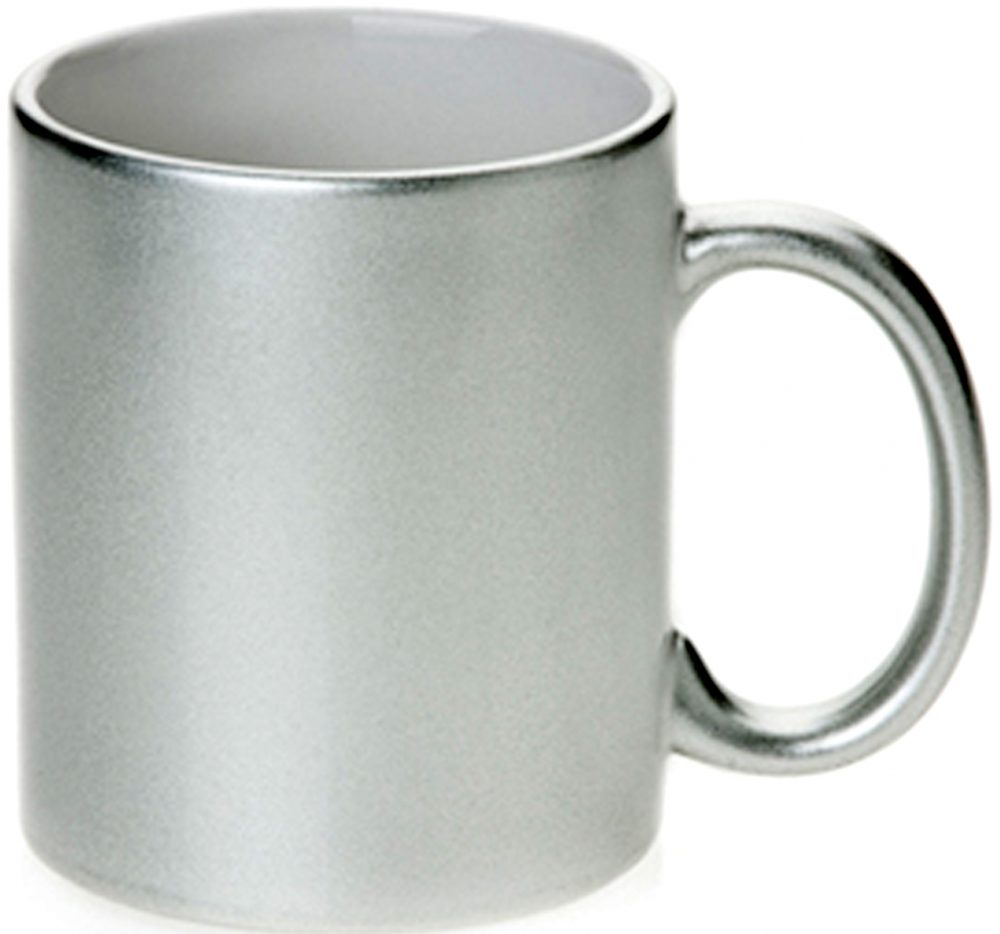 Print on a silver metal cup