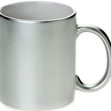 Print on a silver metal cup