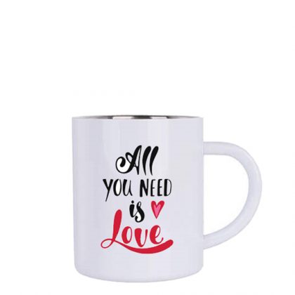 Print in metal white mug - stainless (steel 8oz.)
