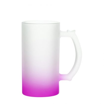 BEER GLASS (Frosted) PURPLE Gradient 16oz