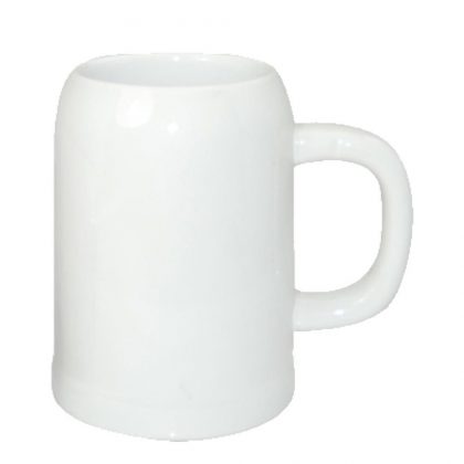 BEER MUG - WHITE/GLOSS -  1 L orca