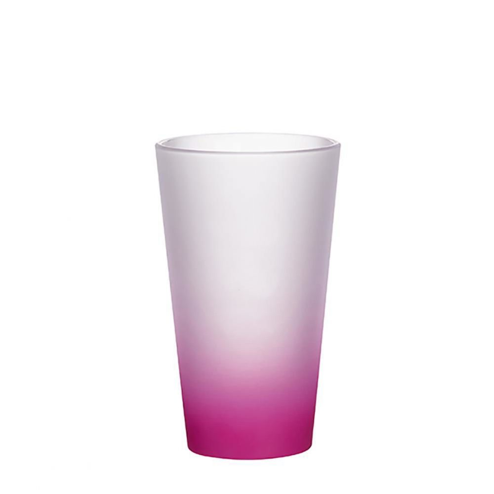 MUG GLASS -17oz LATTE (FROST) PURPLE Gradient