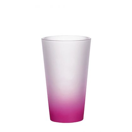 MUG GLASS -17oz LATTE (FROST) PURPLE Gradient