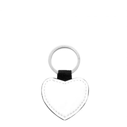 KEY-RING - LEATHER 2sided (Heart)