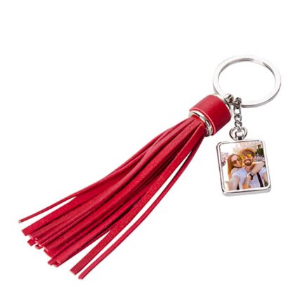 KEY-RING -Tassel (RED long) SQUARE