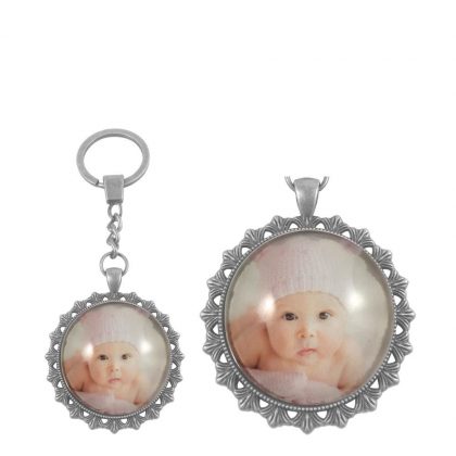 KEY-RING - ALLOY round silver (P039)