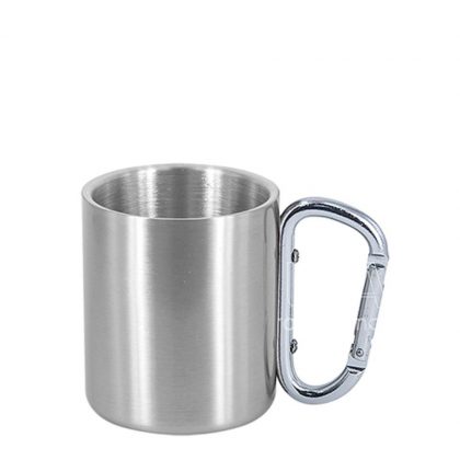 Stainless Steel Mug 11oz - SILVER with Silver Handle
