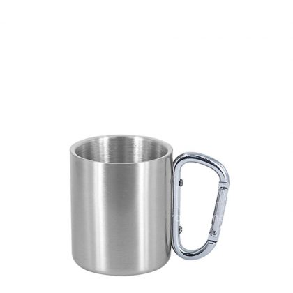 Stainless Steel Mug 8oz - SILVER with Silver Handle