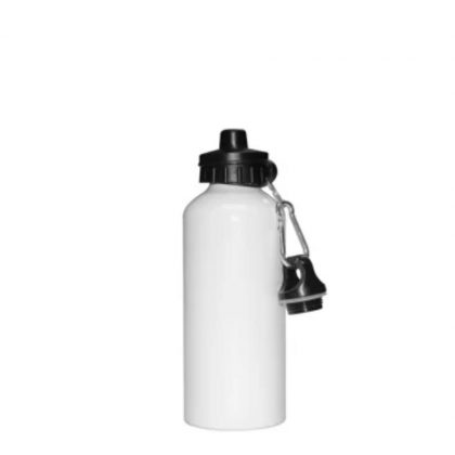 WATER BOTTLE - ALUM. 500ml - WHITE 2caps