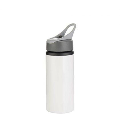 WATER BOTTLE - ALUMINUM (WHITE) 650ml handle