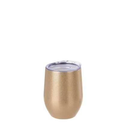 Stemless Cup 12oz (Glitter Gold)