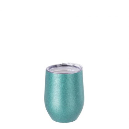 Stemless Cup 12oz (Glitter Blue)