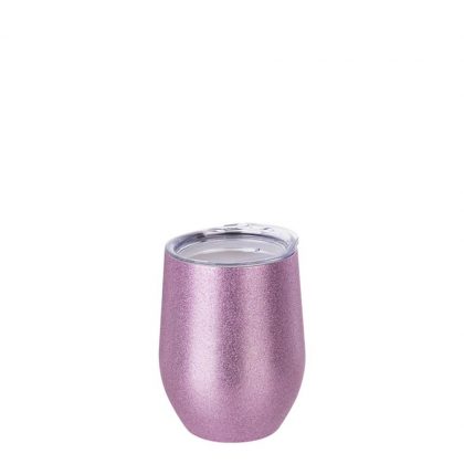 Stemless Cup 12oz (Glitter Pink)