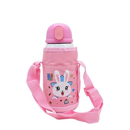 Kids Bottle (550ml) PINK 3Lids+Bag