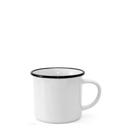 MUG  8oz (CERAMIC ENAMEL) BLACK rim