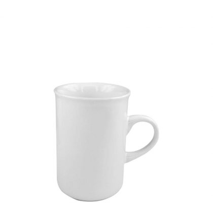 MUG WHITE/GLOSS - 10oz (Curled Rim) orca
