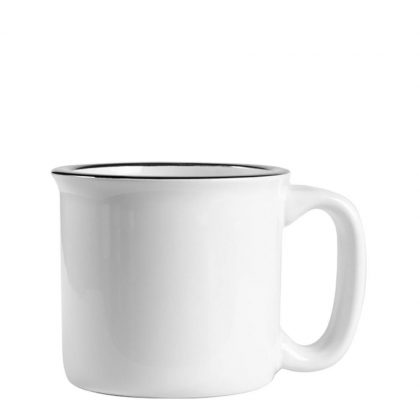 MUG 13oz (CERAMIC ENAMEL) WHITE/GLOSS