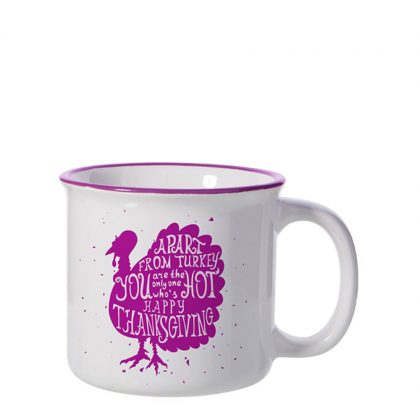 MUG 10oz (CERAMIC ENAMEL) PURPLE rim