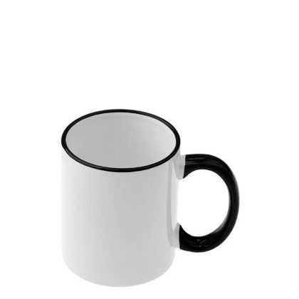 MUG 11oz - RIM & HANDLE - BLACK