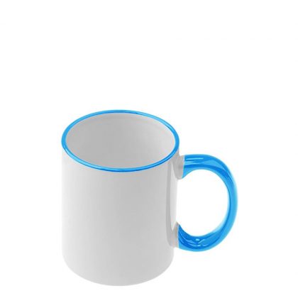 MUG 11oz - RIM & HANDLE - BLUE LIGHT