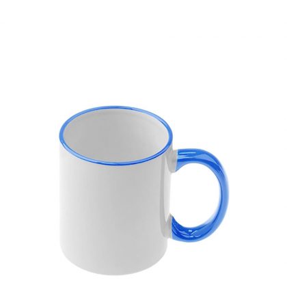 MUG 11oz - RIM & HANDLE - BLUE CAMBR.