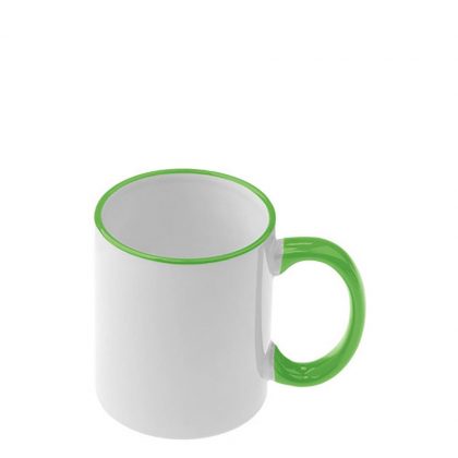 MUG 11oz - RIM & HANDLE - GREEN LIGHT