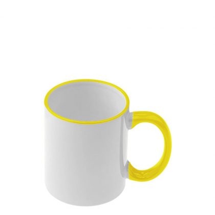 MUG 11oz - RIM & HANDLE - YELLOW