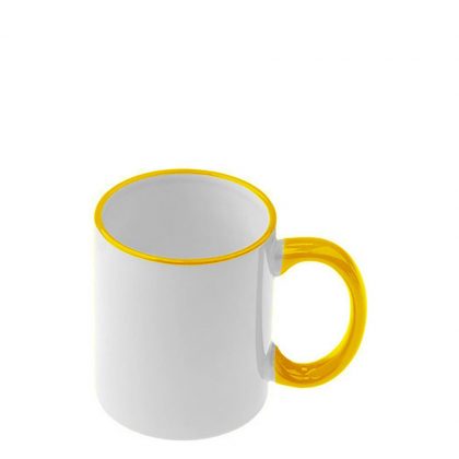 MUG 11oz - RIM & HANDLE - YELLOW GOLD.