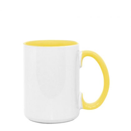 MUG 15oz -  INNER & HANDLE - YELLOW