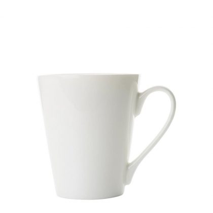 MUG WHITE (Bone China) 12oz Latte