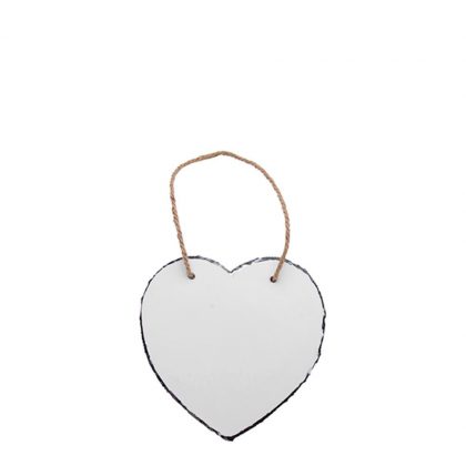 SLATE GLOSS (HANGING) HEART 20x20cm