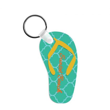 KEY-RINGS (Aluminum 2-sided) SEMI-GLOSS FLIP FLOP - 3.81x6.98