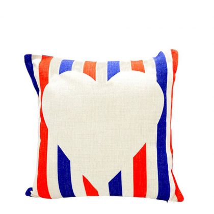 PILLOW - COVER (LINEN red & blue) 40x40cm