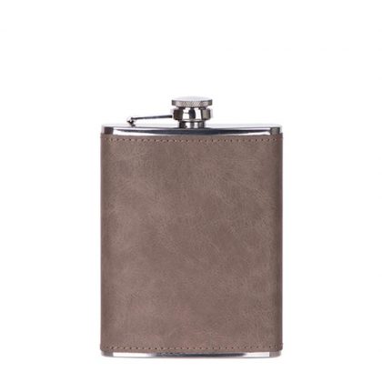 Flask 8oz PU (Brown Dark)
