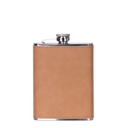 Flask 8oz PU (Brown)