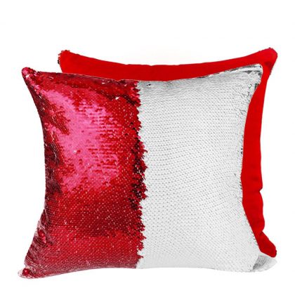 PILLOW - COVER Sequin (RED) 40x40cm
