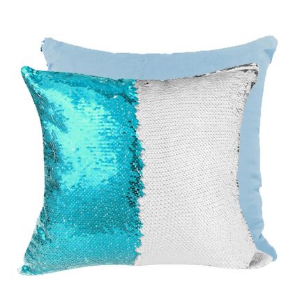 PILLOW - COVER Sequin (BLUE) 40x40cm