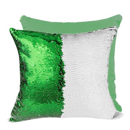 PILLOW - COVER Sequin (GREEN) 40x40cm
