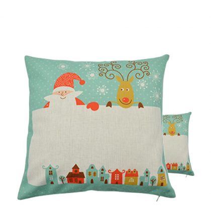 XMAS - PILLOW - COVER (LINEN) green