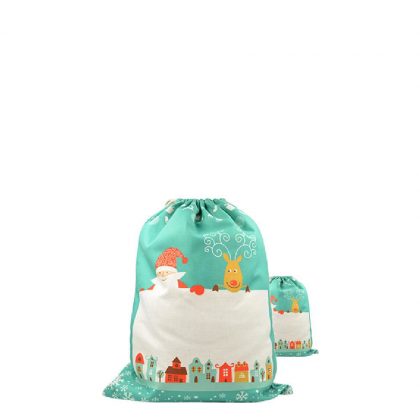 XMAS - SACK SMALL  (LINEN) green