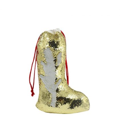 XMAS - STOCKING (SEQUIN gold) 40x26cm
