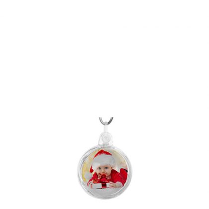 XMAS - ORNAMENT plastic Round (D. 4.3cm)