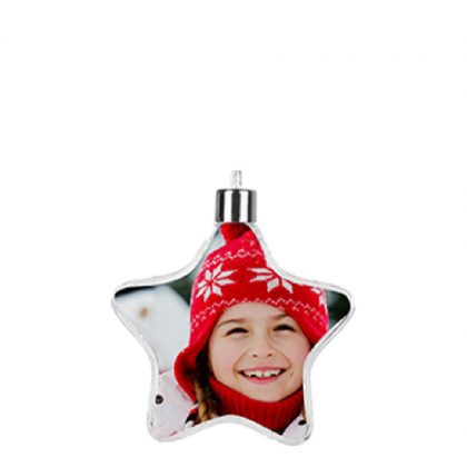 XMAS - ORNAMENT plastic Star (9x9.5cm)