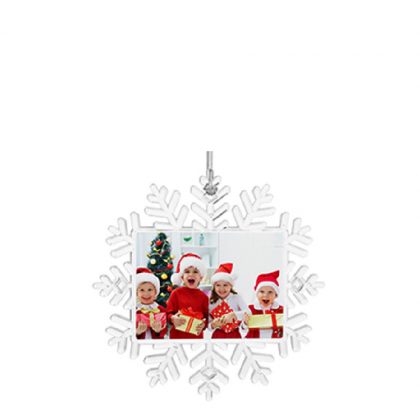 XMAS - ORNAMENT plastic Snowflake (14x14cm)