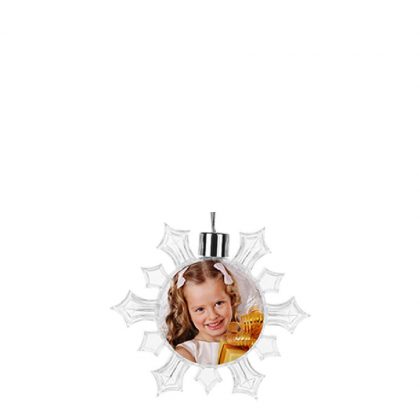 XMAS - ORNAMENT plastic Snowflake (18.5cm)