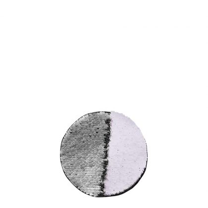ROUND ADHESIVE sequin (SILVER) D.10cm
