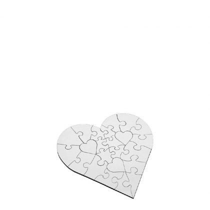PUZZLE HB (UNISUB)-HEART(25pcs) WH.GLOSS-Diam.17